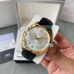 Copy IWC Portofino Watch Yellow Gold Case White Dial 42mm Leather